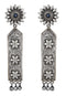 Silver Look Alike Stone Studded Earrings